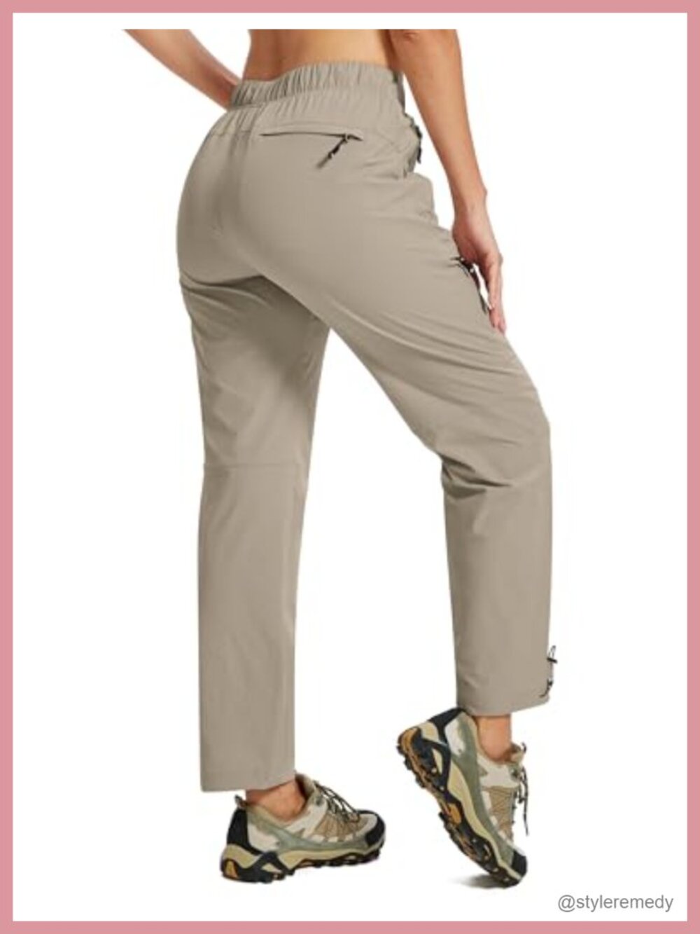 Waterproof Hiking Cargo Pants with 5 Zipper Pockets UPF 50+